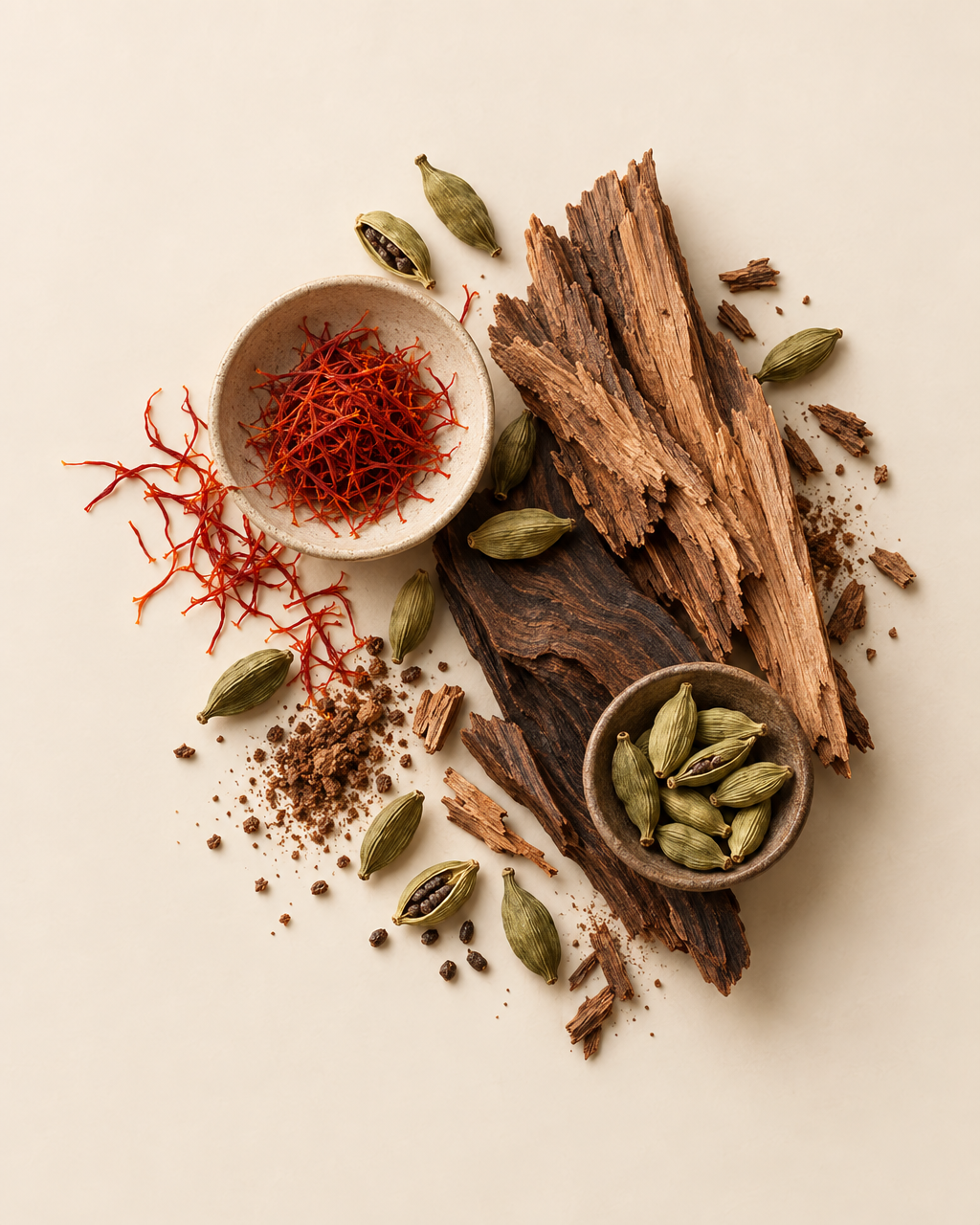 Capricorn scent notes: cardamom, myrrh, warm woods