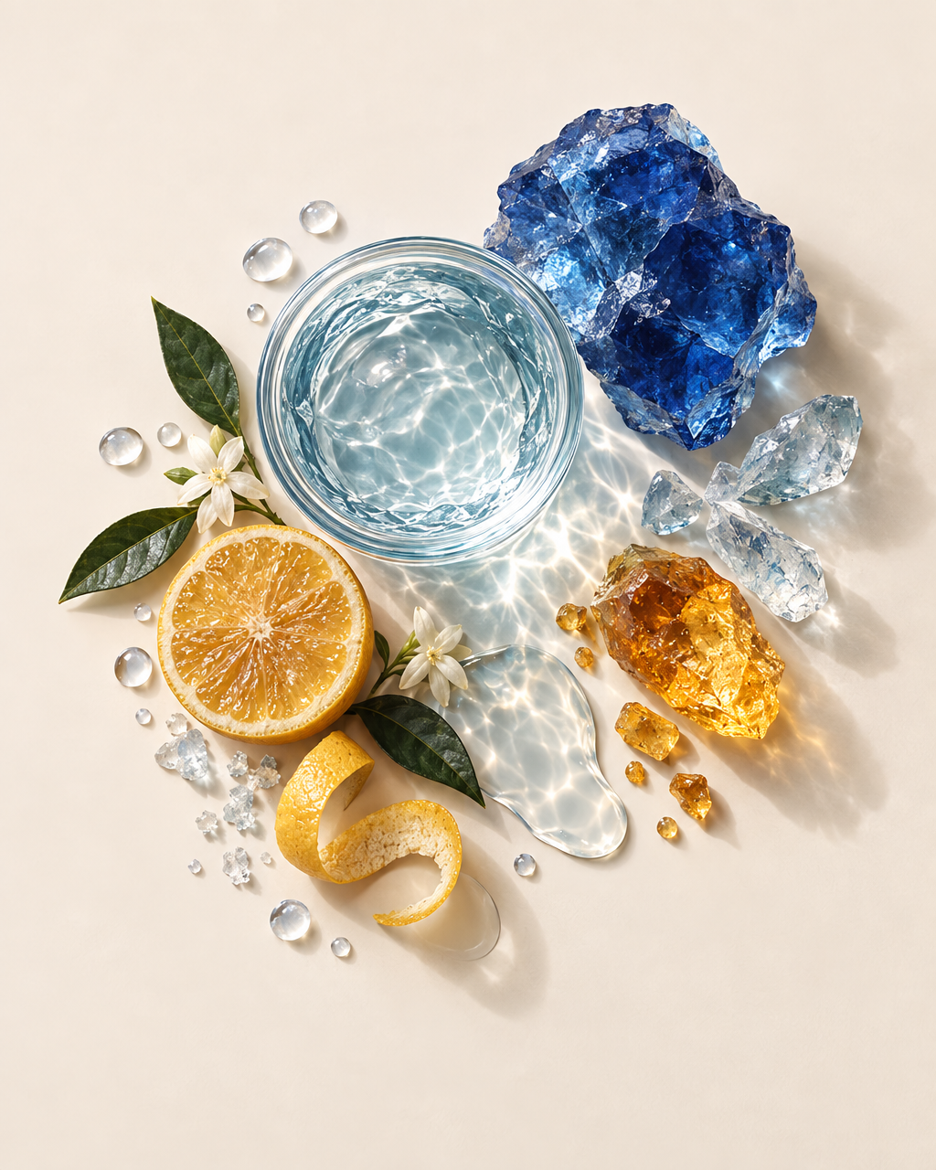 Aquarius scent notes: cool air, mineral, golden amber