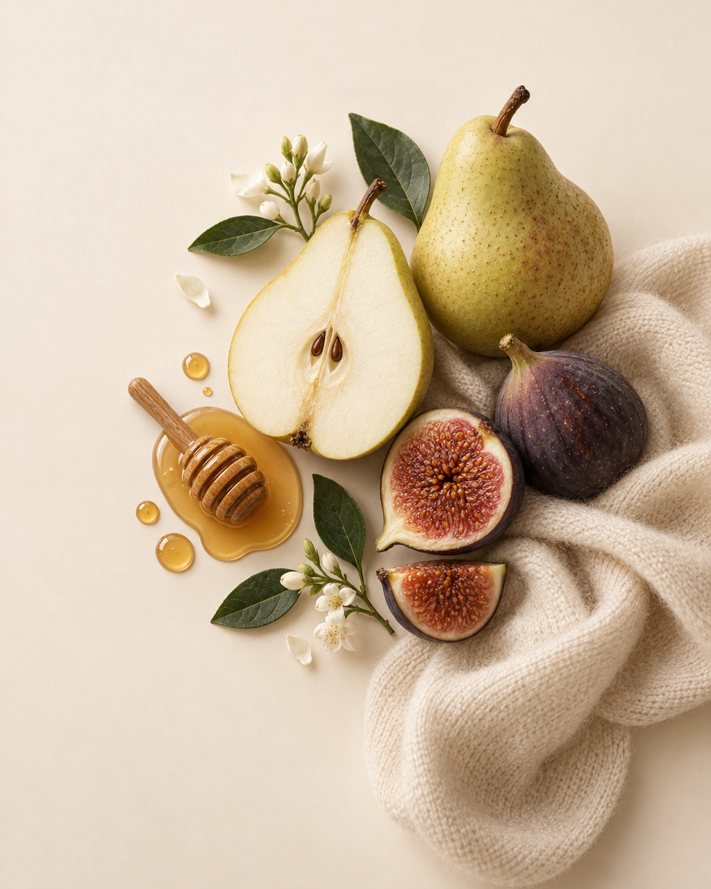 Taurus scent notes: pear skin, honeyed fig, cashmere
