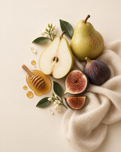 Taurus scent notes: pear skin, honeyed fig, cashmere