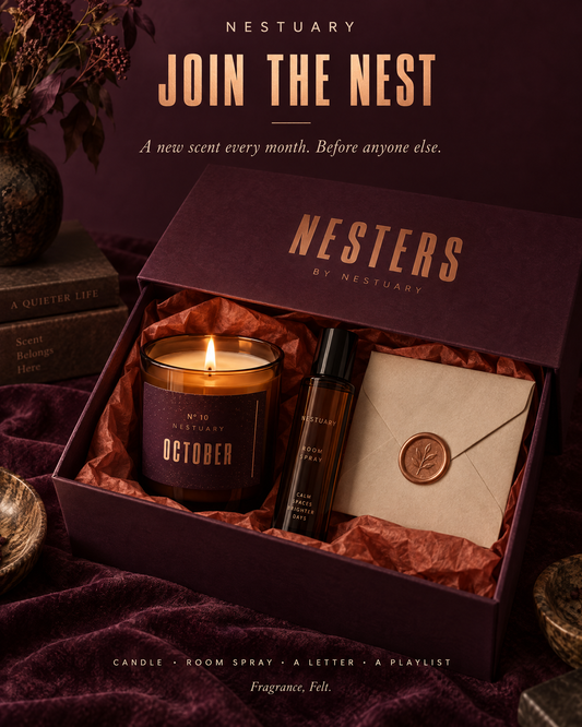 The Nesters Box, a monthly NESTUARY scent subscription box